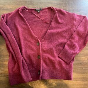 Banana Republic Women Small Button Sweater Cardigan Red Maroon Small